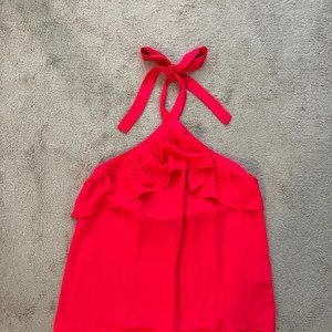 Bright pink banana republic halter top - size M